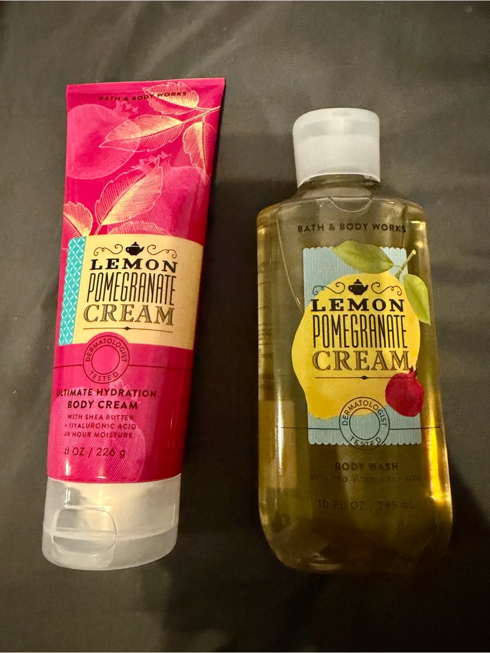 Bath & Body Works Lemon Pomegranate Cream Body Cream & Body Wash - Pink/Yellow